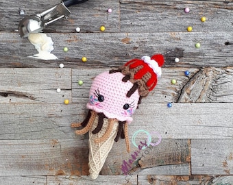 Neo The Jellyfish Ice Cream Amigurumi PDF Crochet Pattern