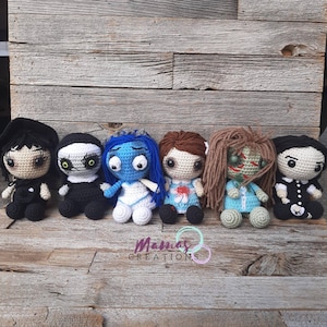 Tiny Slashers...The Ladies II PDF Patrón de Ganchillo Amigurumi Muñecas de Terror