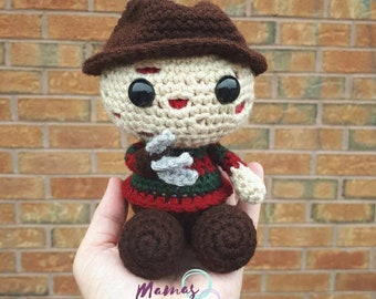 Tiny Nightmare Man Amigurumi Crochet Doll Horror Movie