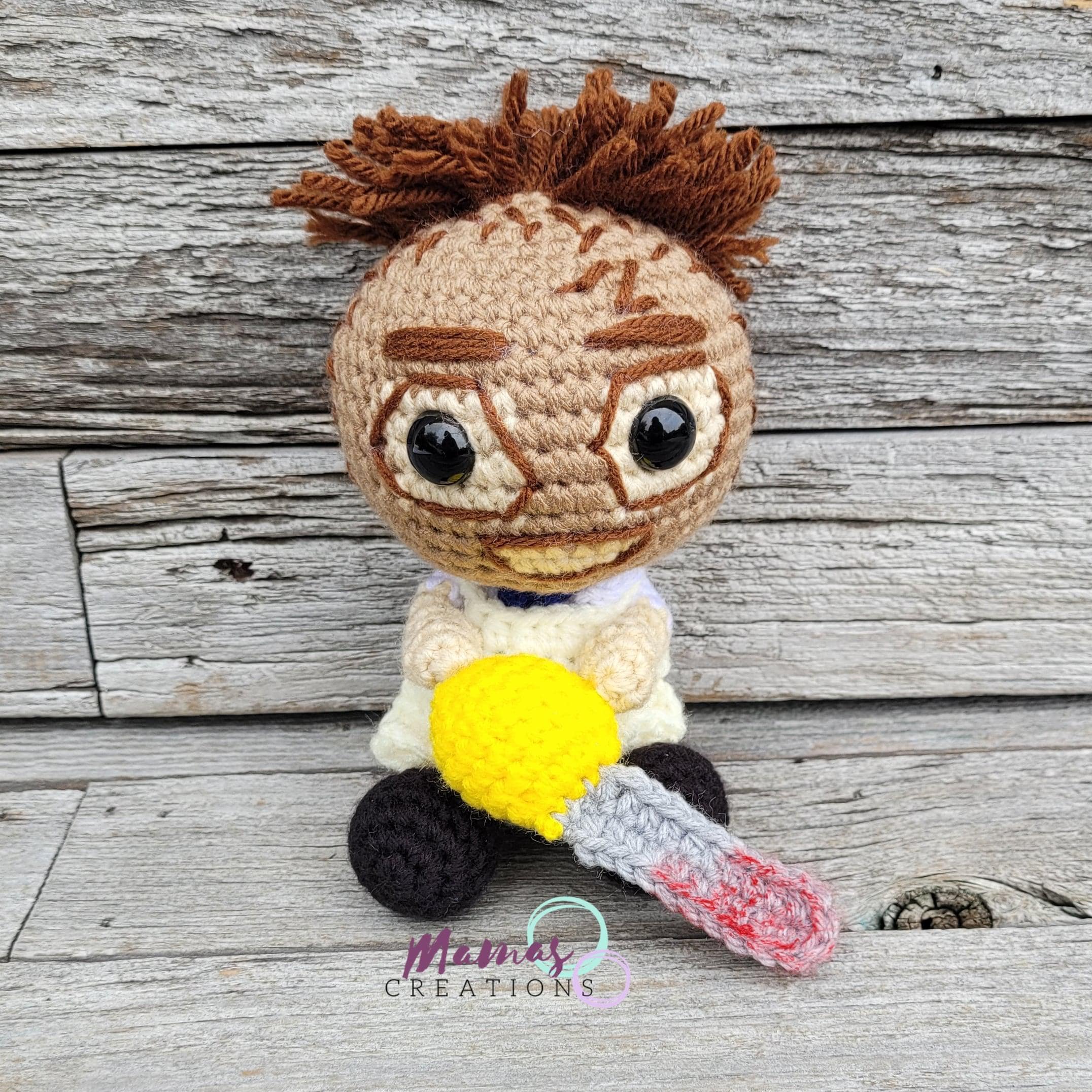 Tiny Leatherface Amigurumi Crochet Doll Texas Chainsaw Tiny Leatherface Amigurumi Crochet Doll Texas Chainsaw