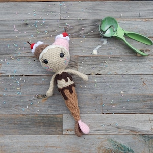 Sugar Scoops Ice Cream Mermaid Amigurumi PDF Pattern