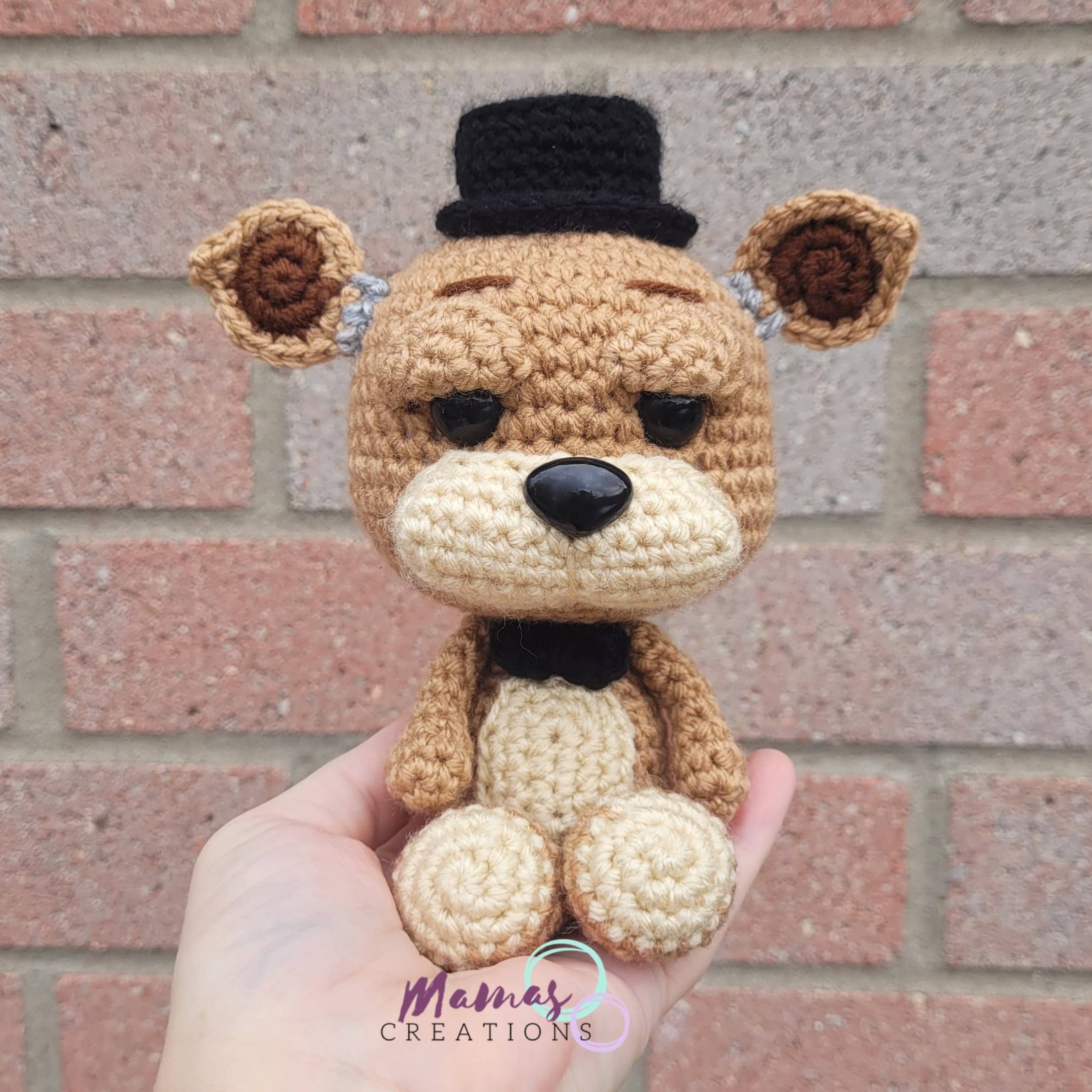 Crochet Freddy Fazbear Doll, Tiny Horror Amigurumi - Etsy UK