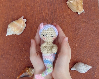 Sleepy Baby Mermaid Amigurumi Crochet Pattern