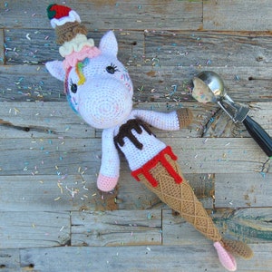 Sundae The Mermacorn Ice Cream Mermaid Unicorn Amigurumi PDF Crochet Pattern