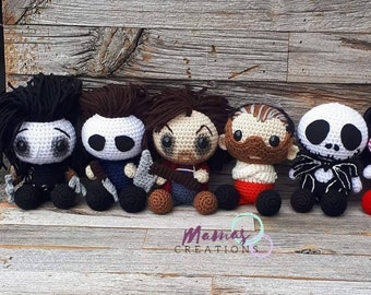 Tiny Slashers II.2 Amigurumi PDF Crochet Doll Pattern Horror Movie Characters