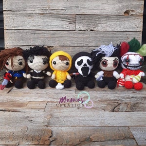 Tiny Slashers IV PDF Crochet Amigurumi Pattern Horror Movie Dolls