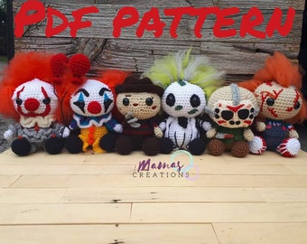 Tiny Slashers PDF Pattern Horror Movie Classics Amigurumi Doll