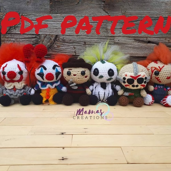 Tiny Slashers PDF Pattern Horror Movie Classics Amigurumi Doll