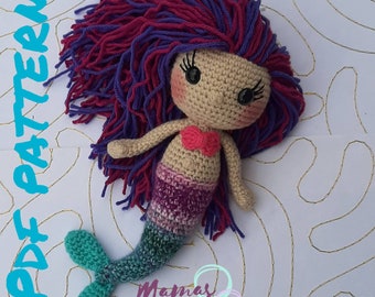 Rainbow Mermaid PDF Pattern Amigurumi Mermaid