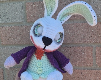 Joker Bunny Horror Doll amigurumi crochet mamascreationscrochet