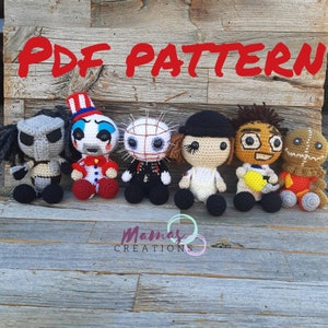 Tiny Slashers III Amigurumi PDF Crochet Pattern Horror Movie Characters