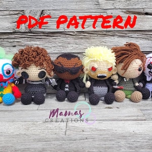 Tiny Slashers V Amigurumi PDF Crochet Doll Pattern Horror Movie Characters zdjęcie 1