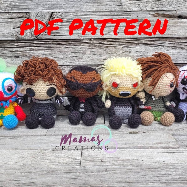 Tiny Slashers V Amigurumi PDF Patrón Muñeca Ganchillo Personajes De Película De Terror