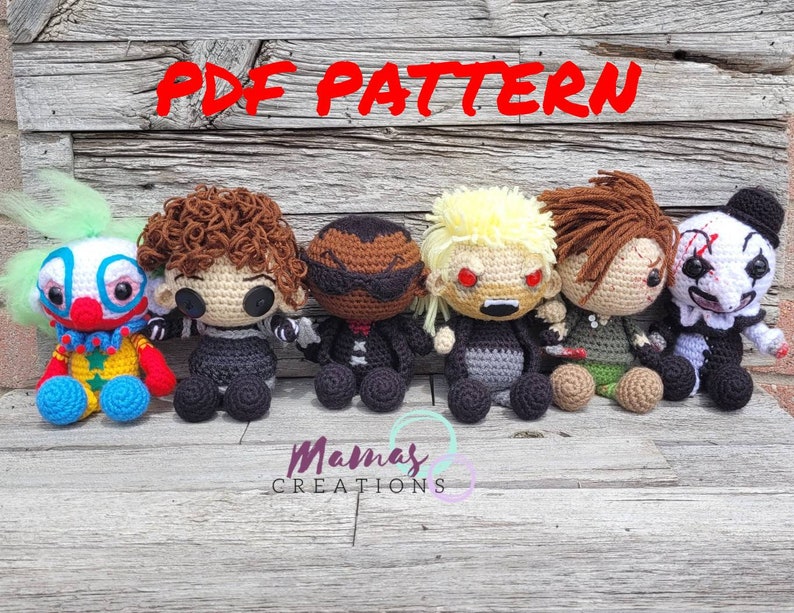 Tiny Slashers V Amigurumi PDF Crochet Doll Pattern Horror Movie Characters zdjęcie 1