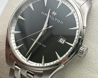 Hamilton Jazzmaster Quartz Man Watch Black Dial H324510 - Etsy