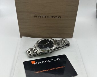 Hamilton Jazzmaster Quartz Man Watch Black Dial H324510 - Etsy