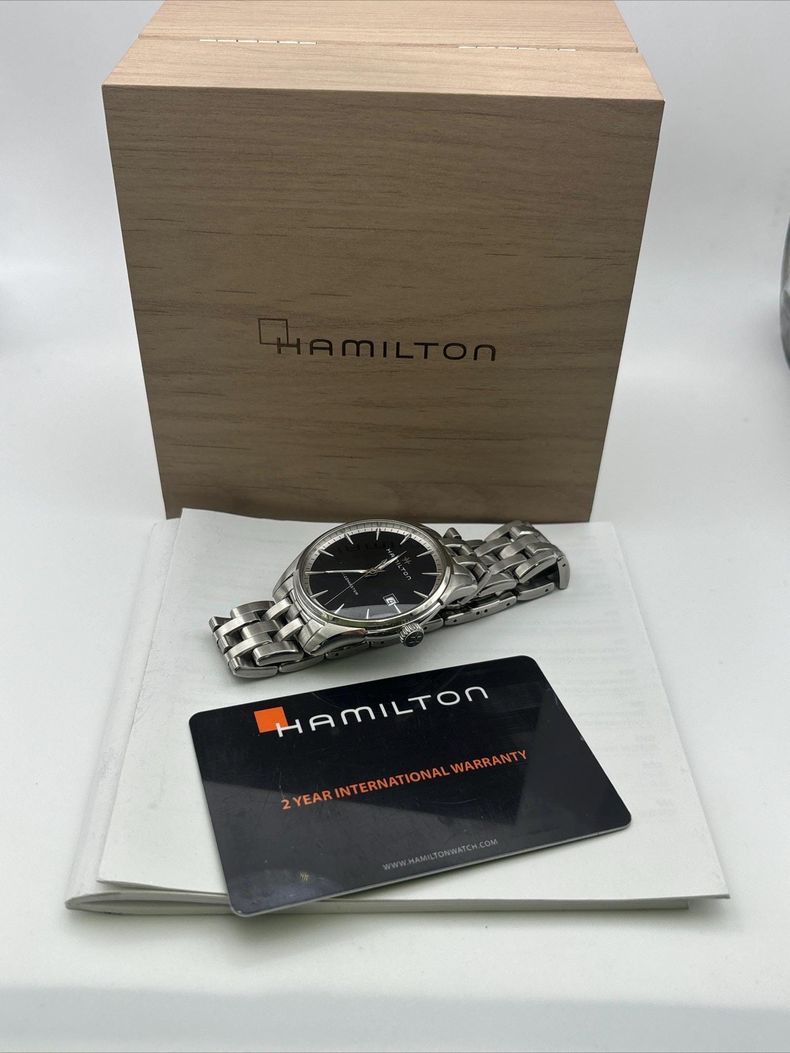 Hamilton Jazzmaster Quartz Man Watch Black Dial H324510 - Etsy