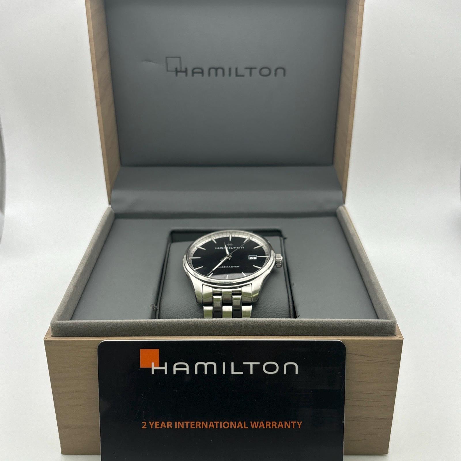 Hamilton Jazzmaster Quartz Man Watch Black Dial H324510 - Etsy