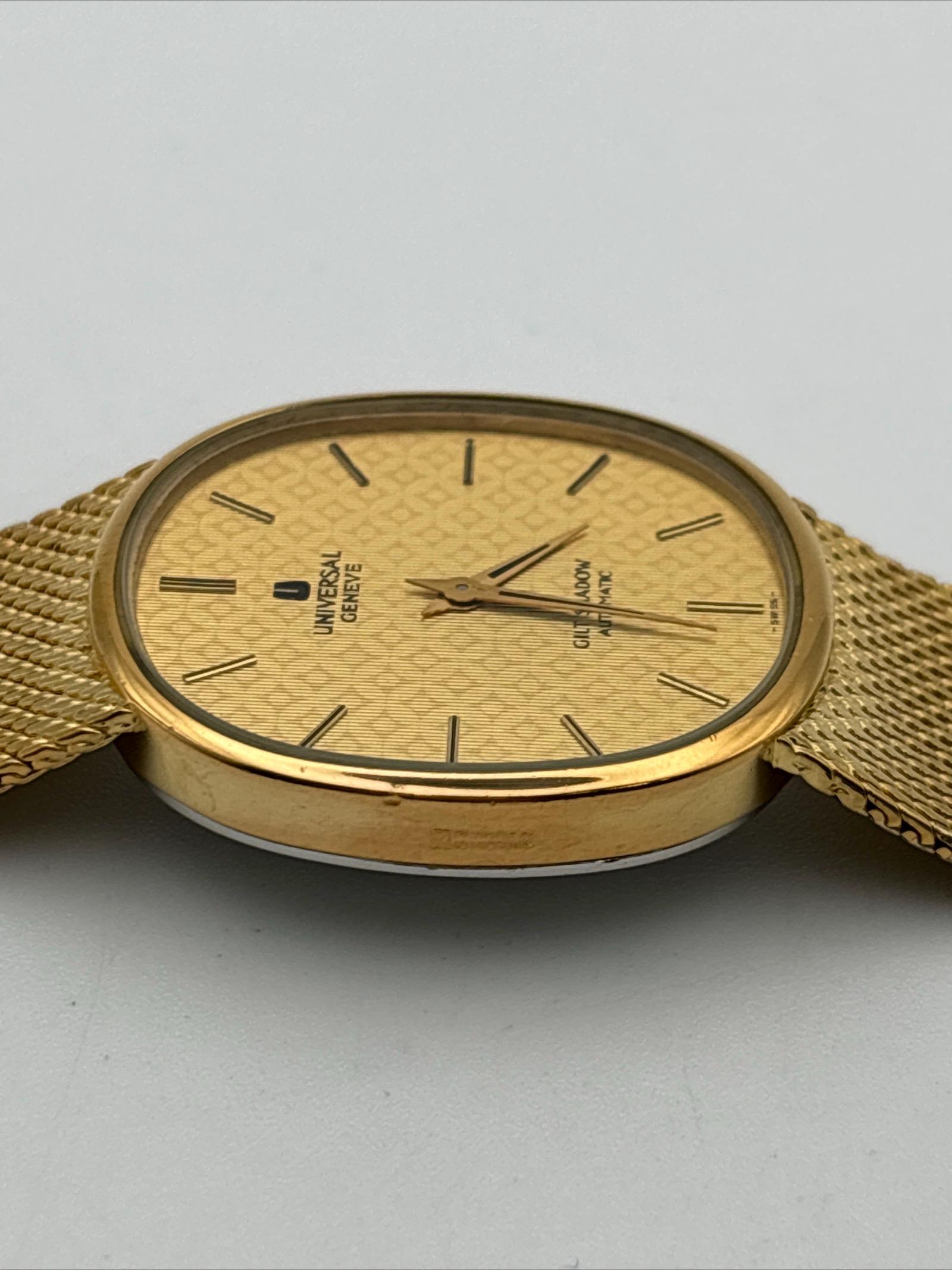 Universal Geneve Gilt Shadow Automatic Men Watch 25 Jewels 566049
