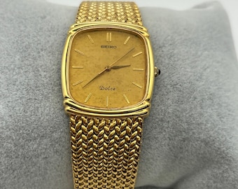 Seiko Dolce Vintage men watch 18K Gold Plated 7741-5110
