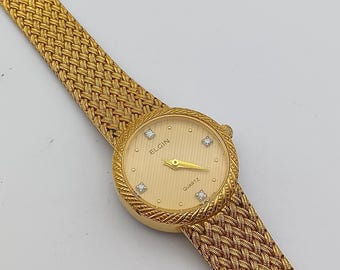 Montre femme vintage Elgin Quartz