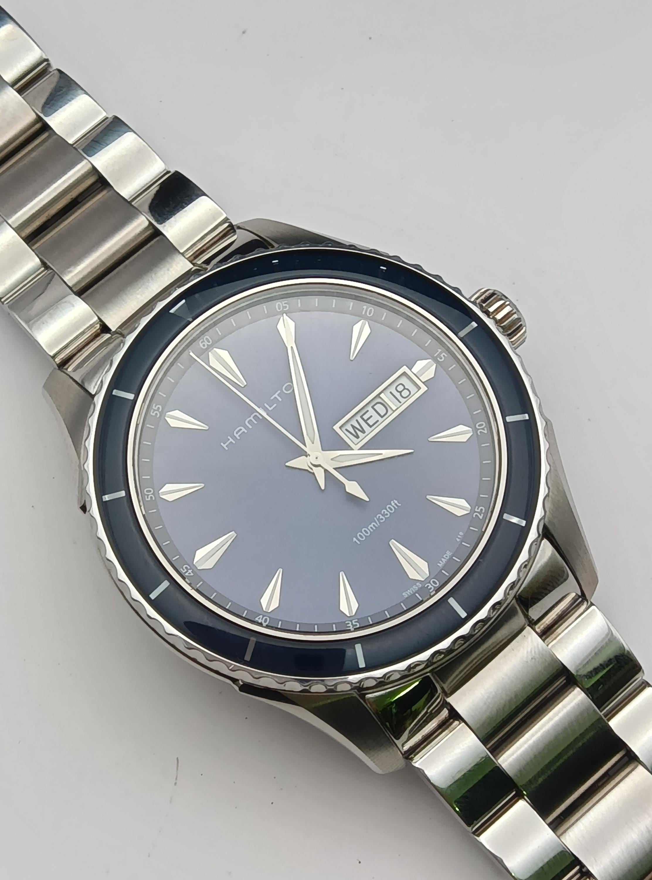 HAMILTON H375510 Jazz master Quartz Day-Date Wristwatch SS Silver Hamilton Jazzmaster Quartz Man Watch Black Dial H324510 - Etsy main image 4