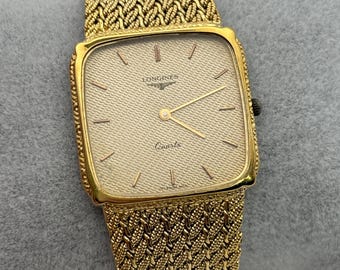 Longines Quartz Vintage men's watch 18K Gold Plated