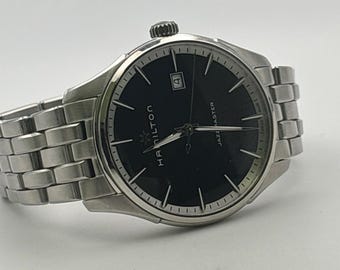 Hamilton Jazzmaster Quartz Man Watch Black Dial H324510 - Etsy