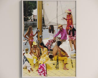 Slim Aarons Colourful Crew Print Poster, Vintage Photography Print