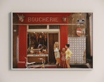Slim Aarons Saint-tropez Boucherie Poster , Vintage Print 1