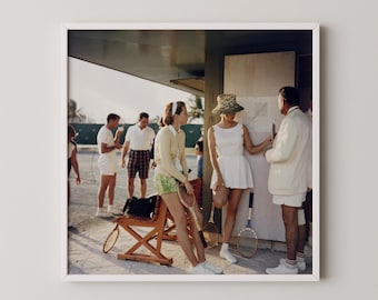 Slim aarons Tennis in the Bahamas Print, Vintage Photography Wall Art