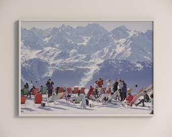Slim Aarons Lounging In Verbier Poster, Vintage Photography Print