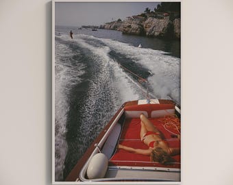 Slim Aarons Leisure In Antibes Print  Poster, Vintage Photography Print