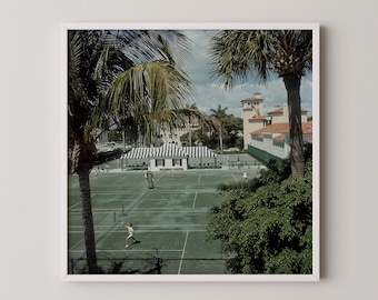 slim aarons Everglades Tennis Club Print , Vintage Photography Print
