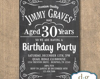 Whiskey Invitation Etsy