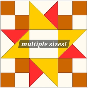 Barn Quilt Downloadable PDF Pattern & Instructions Double Friendship Star