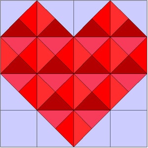 Barn Quilt Downloadable PDF Pattern & Instructions: Heart
