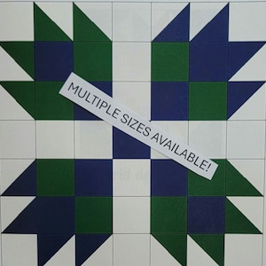 Barn Quilt Pattern Downloadable PDF Pattern & Instructions: Bears Paw