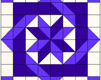 Downloadable PDF Pinwheel Maze Barn Quilt Pattern & Instructions