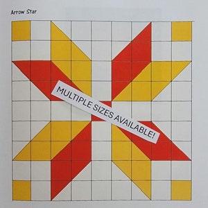 Downloadable Barn Quilt Pattern & Instructions: ARROW STAR