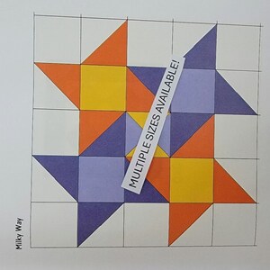 Barn Quilt downloadable  PATTERN & Instructions: Milky Way