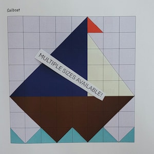Downloadable Barn Quilt Pattern & Instructions: Sailboat