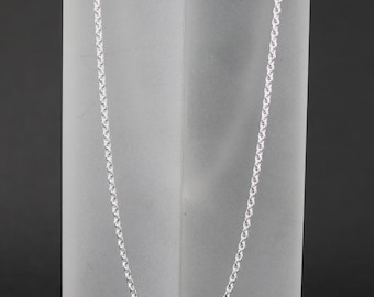 Halsketting van 925 sterling zilver met ankerketting, 2 mm | Zilveren halsketting voor dames en heren | Lengte naar keuze: 45 - 55 cm