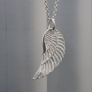Wing pendant 925 Sterling Silver – Angel wings jewelry for women – Guardian angel pendant – Gift idea – Silver pendant angel wings