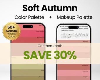 Soft Autumn Color Palette + Makeup Tips: Color Analysis (Digital Swatch Fan)