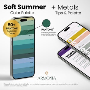 Soft Summer Color Palette for Shopping + Metals | Color Analysis Digital Swatch Fan