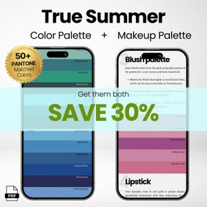 True Summer Color Palette + Makeup Palette and Tips | Color Analysis Shopping Palette | Digital Swatch Fan