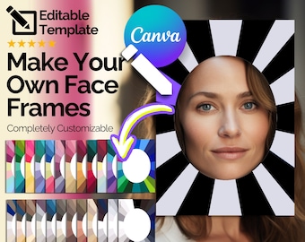 Plantilla de marco facial con análisis de color: Diseño de Canva DIY