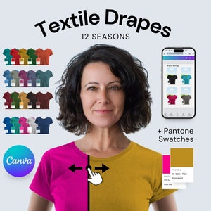 Color Analysis Drapes for Canva: 12 Seasons (Digital Download)