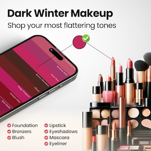 Dark Winter Makeup Palette for Shopping with Tips Included | Color Analysis Palette